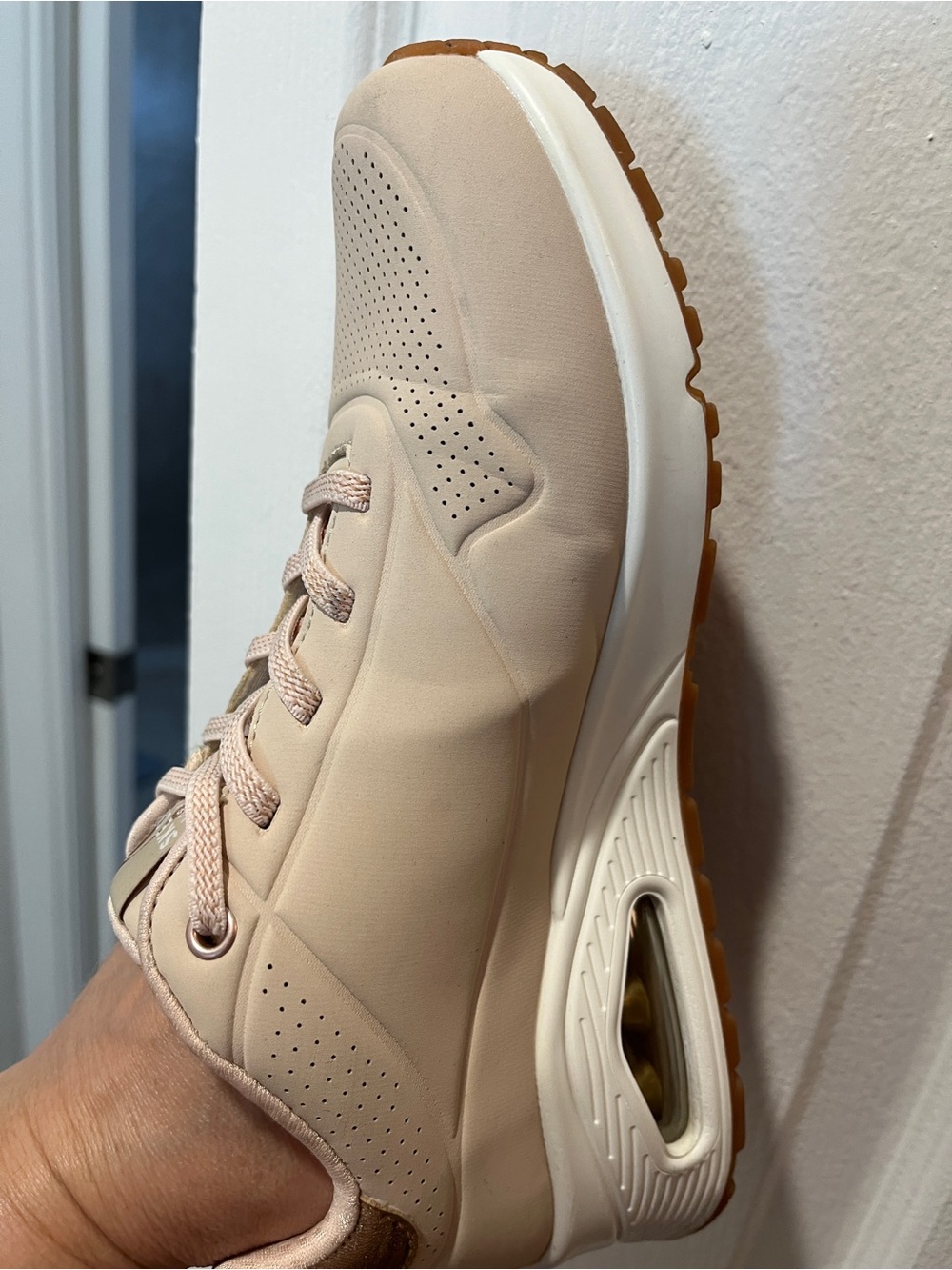 Skechers Women’s Pink Casual Lace-Up Sneakers - Picture 4 of 4